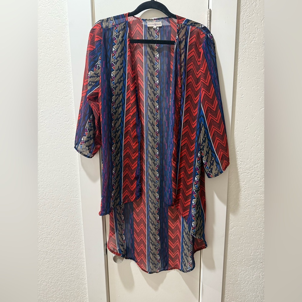 Altar’d State Multicolor Geometric Kimono